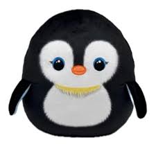 Cuscino in peluche per bambini SQUISHY BEANIES CM. 22 NEVE TY