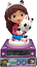 Carica l&#39;immagine nel visualizzatore di Gallery, LAMPADA E SVEGLIA 3D Gabby - Kids GD00095
