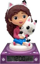Carica l&#39;immagine nel visualizzatore di Gallery, LAMPADA E SVEGLIA 3D Gabby - Kids GD00095
