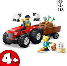Carica l'immagine nel visualizzatore di Gallery, LEGO CITY Trattore agricolo rosso con rimorchio e pecore 60461
