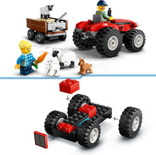 Carica l'immagine nel visualizzatore di Gallery, LEGO CITY Trattore agricolo rosso con rimorchio e pecore 60461
