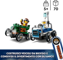 Carica l&#39;immagine nel visualizzatore di Gallery, LEGO CITY Pack veicoli da corsa: aereo contro letto d’ospedale 60459
