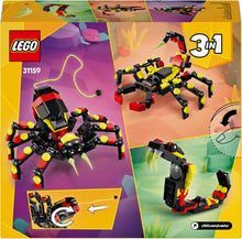 Carica l&#39;immagine nel visualizzatore di Gallery, LEGO CREATOR Animali selvatici: ragno trasformista 31159
