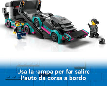 Carica l'immagine nel visualizzatore di Gallery, LEGO CITY Auto da corsa e trasportatore 60406
