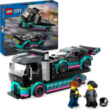 Carica l'immagine nel visualizzatore di Gallery, LEGO CITY Auto da corsa e trasportatore 60406
