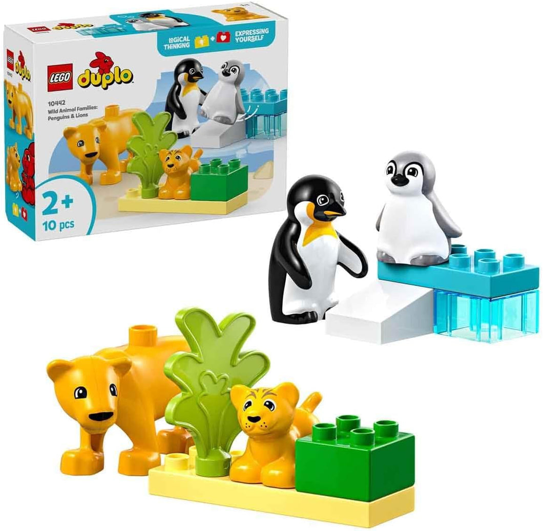 LEGO DUPLO Famiglie di animali: pinguini e leoni 10442