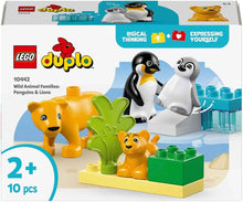 Carica l&#39;immagine nel visualizzatore di Gallery, LEGO DUPLO Famiglie di animali: pinguini e leoni 10442

