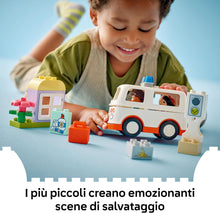 Carica l&#39;immagine nel visualizzatore di Gallery, LEGO DUPLO Ambulanza e autista 10447
