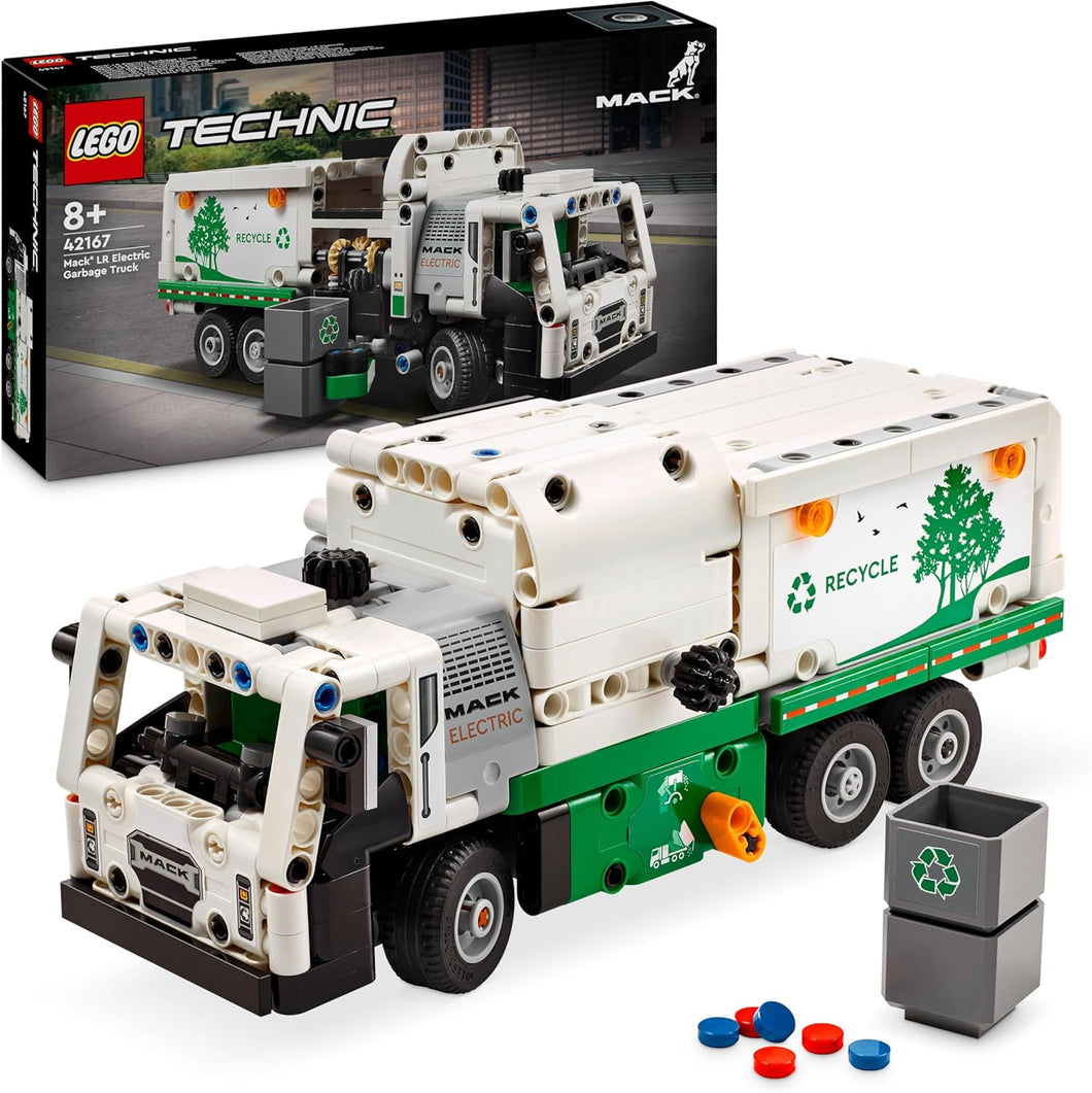 LEGO TECHNIC Camion della spazzatura Mack LR Electric 42167