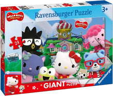 Carica l&#39;immagine nel visualizzatore di Gallery, RAVENSBURGER PUZZLE GIANT 24pz HELLO KITTY- tanta allegria 04076
