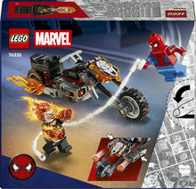 Carica l'immagine nel visualizzatore di Gallery, LEGO MARVEL Spider-Man vs. Ghost Rider in motocicletta 76335

