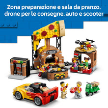 Carica l'immagine nel visualizzatore di Gallery, LEGO CITY Centro di consegna pizze con veicoli 60496

