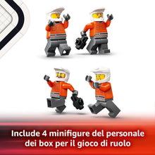 Carica l'immagine nel visualizzatore di Gallery, LEGO CITY Pitstop e meccanici con monoposto Ferrari F1 60443
