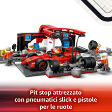 Carica l'immagine nel visualizzatore di Gallery, LEGO CITY Pitstop e meccanici con monoposto Ferrari F1 60443
