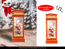 Carica l&#39;immagine nel visualizzatore di Gallery, CARILLON CABINA TELEFONICA BABBO NATALE Mood XT3003*
