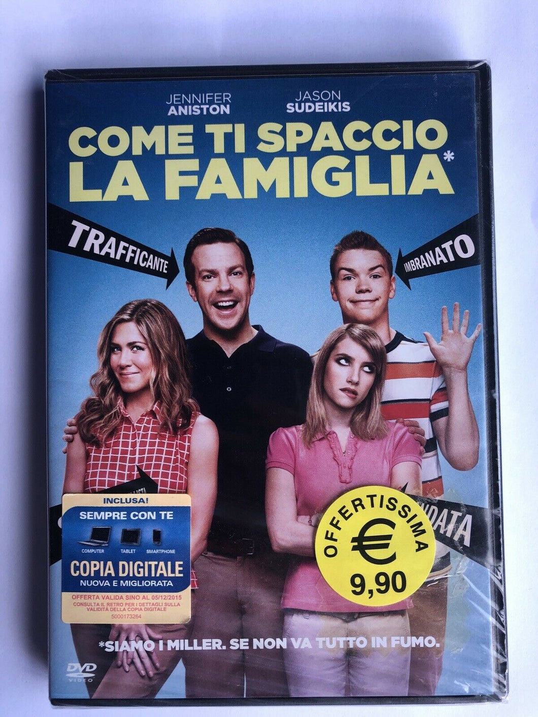 COME TI SPACCIO LA FAMIGLIA CON JENNIFER ANISTON (DVD) NUOVO, ITALIANO,ORIGINALE