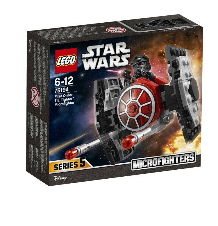 LEGO STAR WARS-75194 FIRST ORDER TIE FIGHTER MICROFIGHTER - Nuovo Sigillato