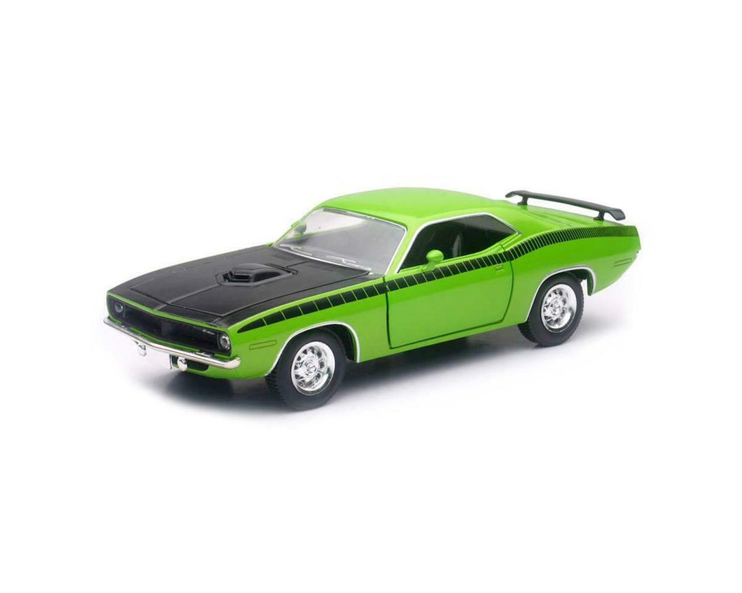 NEW RAY MUSCLE CAR COLLECTION 1970 PLYMOUTH CUDA 1:25 VERDE 71883