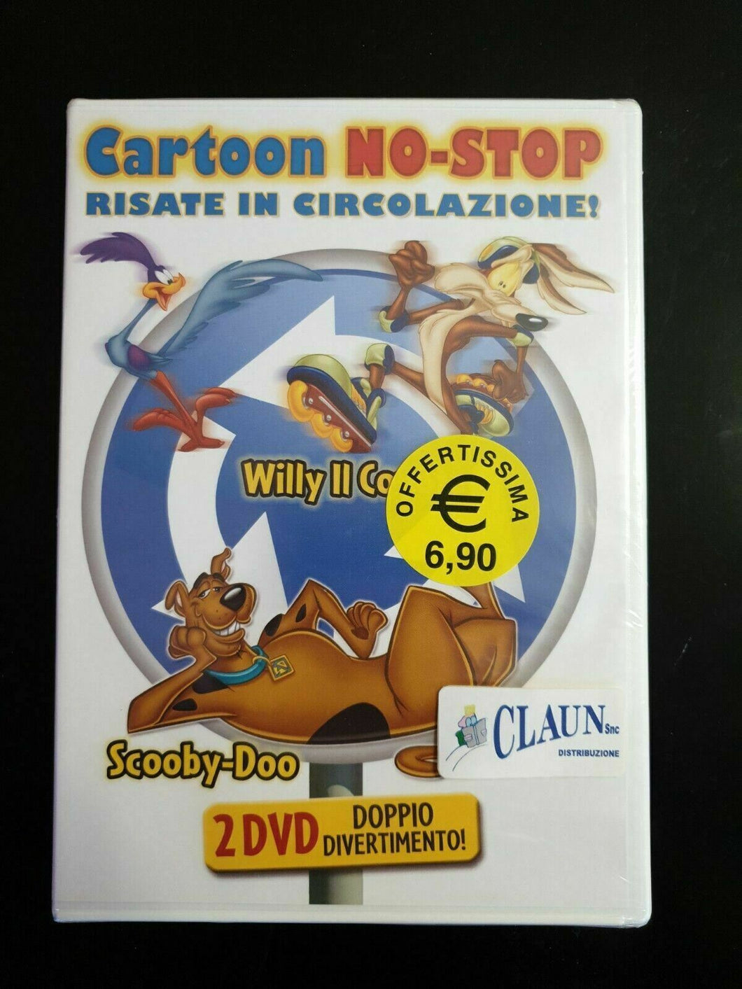 SCOOBY-DOO + WILLY IL COYOTE  Cartoon NO-STOP 2 Dischi  DVD Nuovo