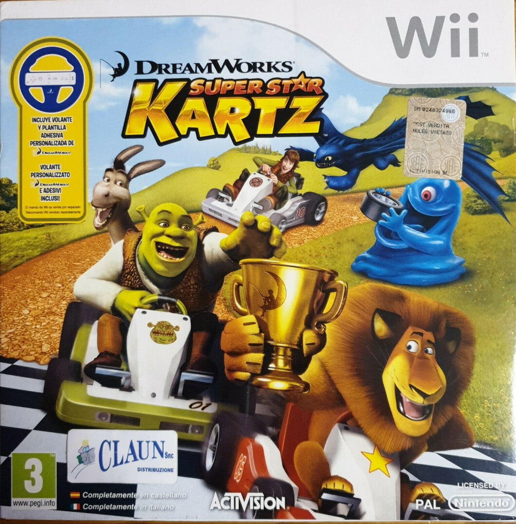 Wii Nintendo *Kartz Super Star * DreamWorks un gioco Activision Nuovo Sigillato
