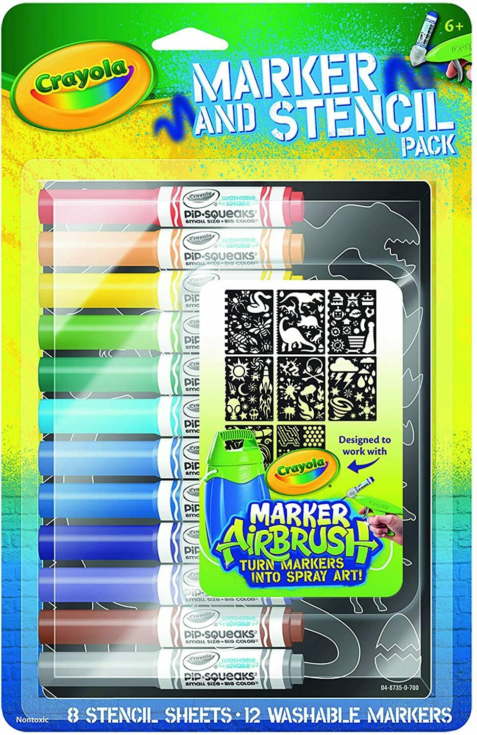 RICARICA COLOR SPRAY Pennarelli & stencil Crayola