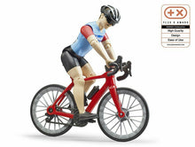 Carica l&#39;immagine nel visualizzatore di Gallery, BRUDER Bicicletta da strada con ciclista 63110
