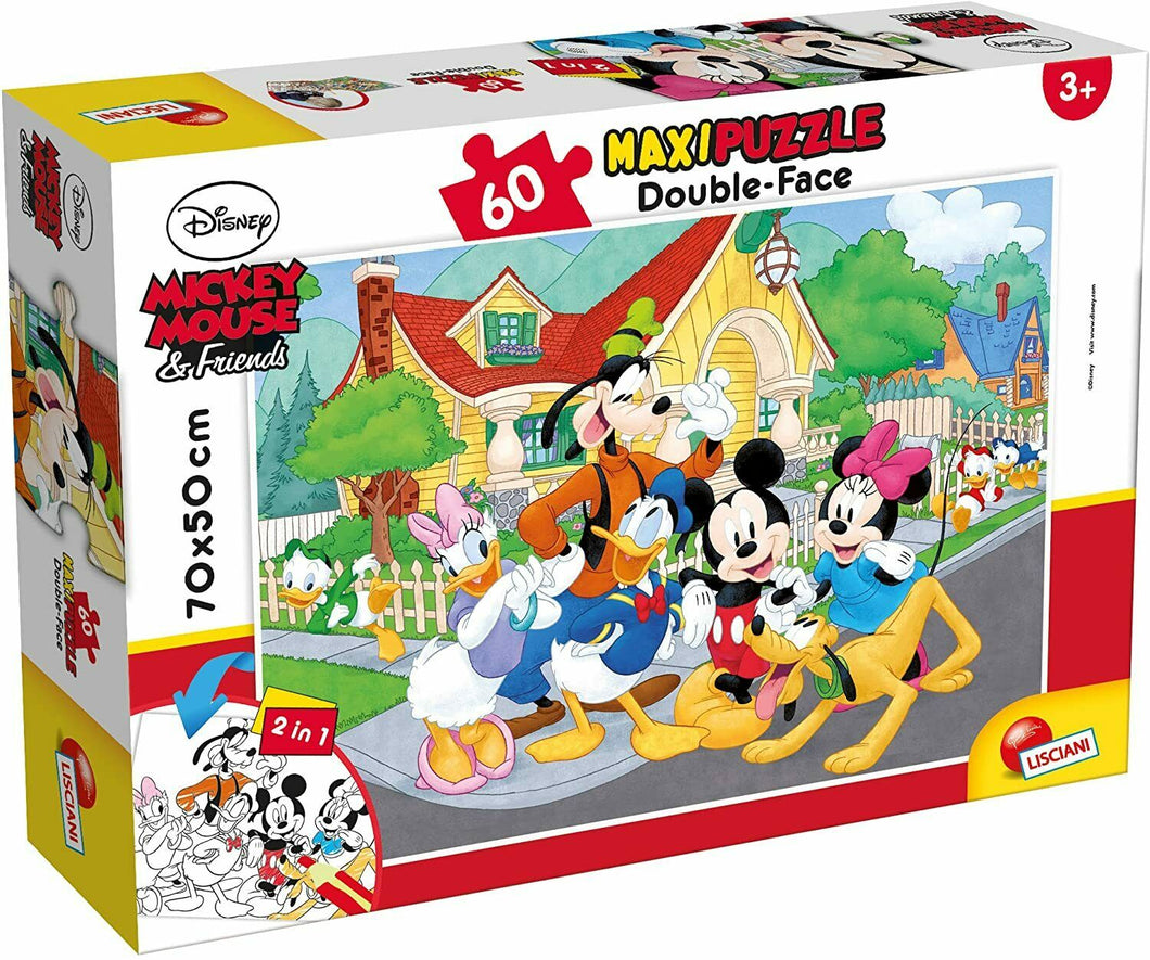 PUZZLE DOUBLE-FACE MICKEY MOUSE & FRIENDS 60 pezzi LISCIANI GIOCHI 66728