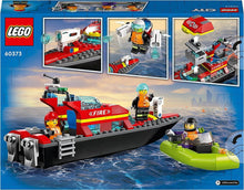 Carica l&#39;immagine nel visualizzatore di Gallery, LEGO CITY Barca di soccorso antincendio 60373
