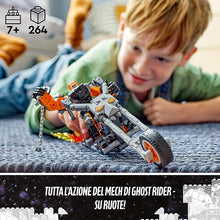 Carica l&#39;immagine nel visualizzatore di Gallery, LEGO MARVEL Mech e Moto di Ghost Rider 76245
