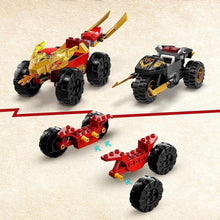 Carica l&#39;immagine nel visualizzatore di Gallery, LEGO NINJAGO Battaglia su auto e moto di Kai e Ras 71789
