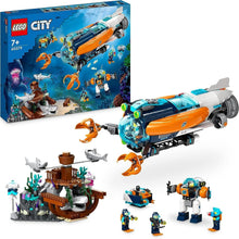 Carica l&#39;immagine nel visualizzatore di Gallery, LEGO CITY Sottomarino per esplorazioni abissali 60379
